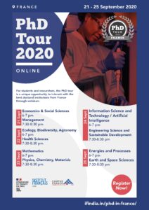 [Institut Français, India] Ph.D. Tour 2020 from 21 to 25 September 2020.