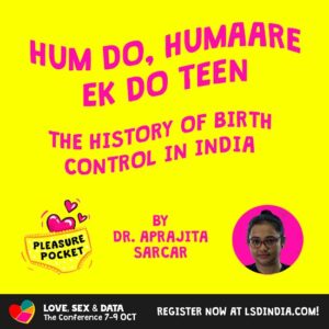 Aprajita Sarcar, part of a three-day online conference titled “Love, Sex and Data” organised by the Agents of Ishq and the YP Foundation, on 7-9 October 2021